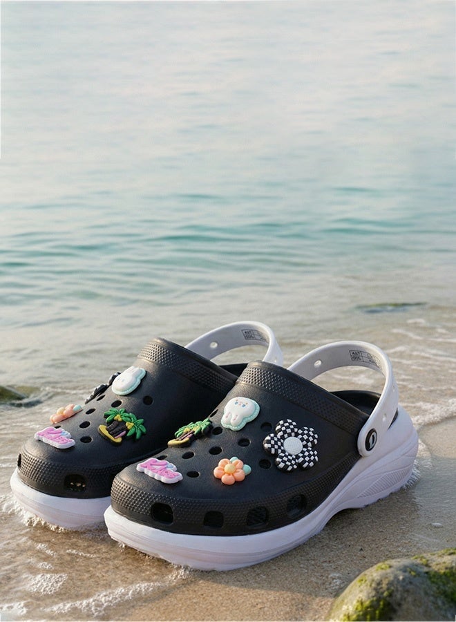 DOCTOR EXTRA SOFT Women's Classic & Premium Casual Clogs/Sandals with Cute Charms for Adult | Comfortable & Lightweight| Stylish & Anti-Skid | Waterproof Everyday Cushion Slippers Girls/Ladies D-555